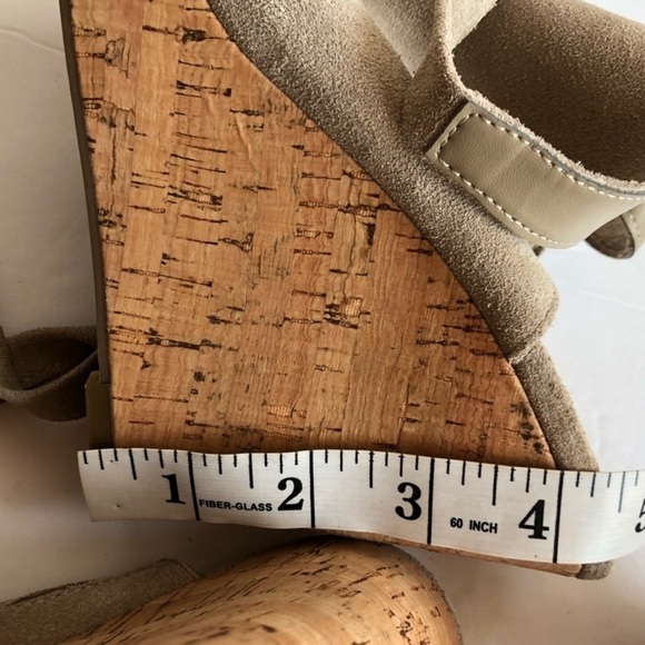 MARC FISHER open toe tie up tan espadrille shoes - Picture 9 of 16